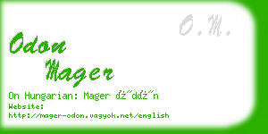odon mager business card